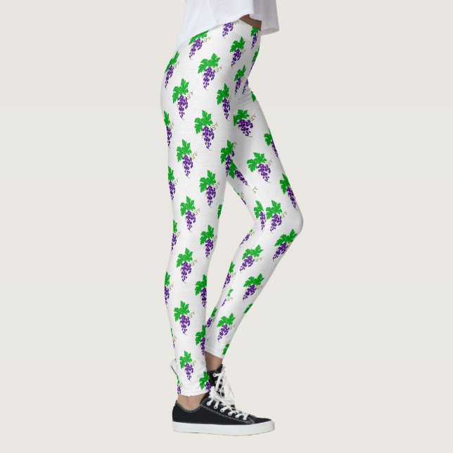 Legging Padrão de Videira Roxa (Direita)