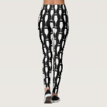 Legging Padrão de vidro de flauta de champanhe preto e bra<br><div class="desc">Leggings de padrão de vinho de flauta de champanhe preto e branco. Mãos bonitas com impressão moderno. Legal roupa para mulheres. Excelente de sair,  esportes,  yoga,  dança,  corrida,  Festa de aniversário,  solteira,  casamento,  noite de fora,  chá de panela e muito mais.</div>