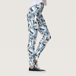 Legging Padrão de volicola-preto-claro