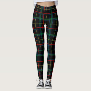 Legging Padrão de Xadrez de Tartan