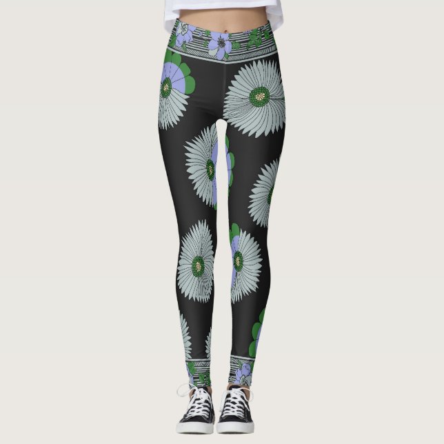 Legging Padrão de Xale Daisy Manor (Frente)