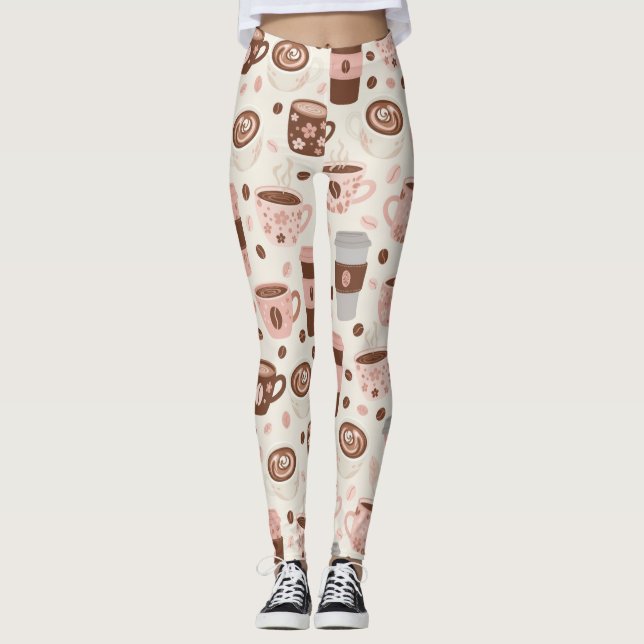 Legging Padrão de Xícara de Café Aconchegante (10) (Frente)
