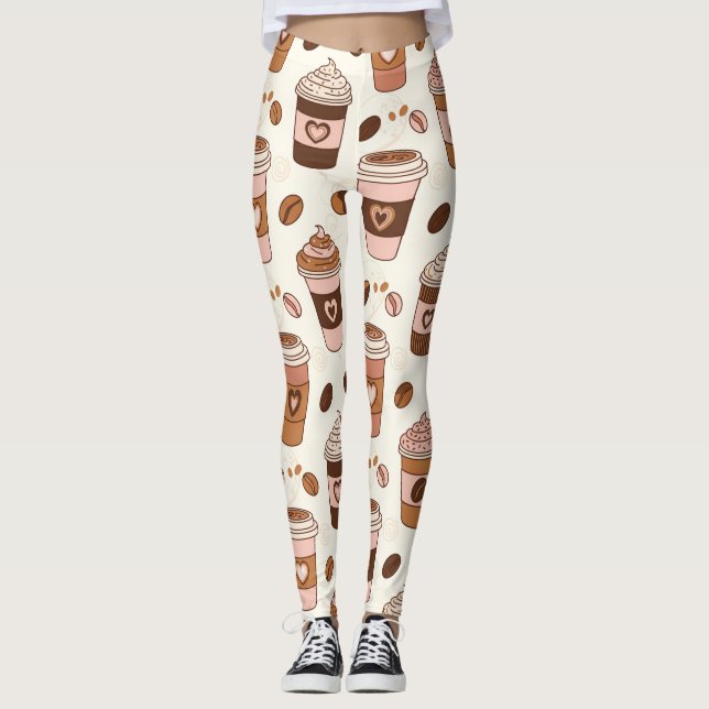 Legging Padrão de Xícara de Café Aconchegante (12) (Frente)