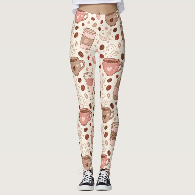 Legging Padrão de Xícara de Café Aconchegante (3) (Frente)