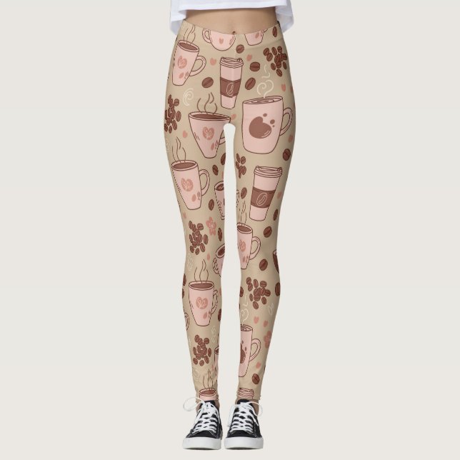 Legging Padrão de Xícara de Café Aconchegante (7) (Frente)