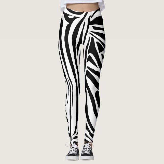 Legging Padrão de zebra (Frente)