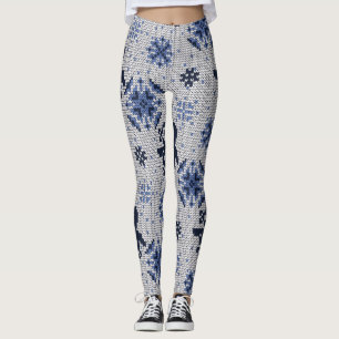 Legging Padrão Decorativo Dos Pinguins De Inverno