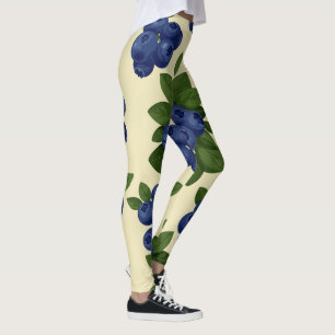 Legging Padrão denso de mirtilo sem costura