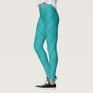 Legging Padrão diagonal de águas turquesa