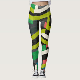 Legging Padrão Diagonal de Fluxo