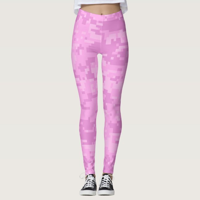 Legging Padrão Digital Camo Pink Lady (Frente)