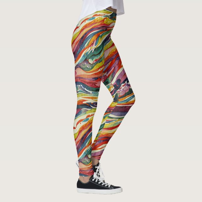 Legging Padrão digital geométrico abstrato moderno 40 (Direita)
