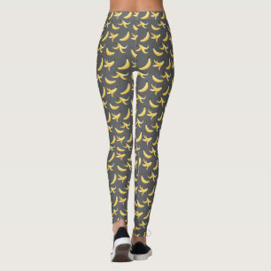 Legging Padrão divertido de festa com piadas de banana - c