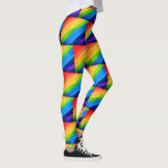 Legging Padrão do arco-íris<br><div class="desc">Pernas Arco-Íris. Estas leggings vibrantes são decoradas com um padrão listrado de aquarela em cores arco-íris. Original Watercolor © Michele Davies.</div>