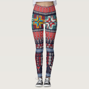 Legging Padrão do bordado palestino Motif.