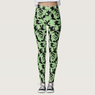 Legging Padrão do dragão 01.wx4x4.LGreen azul BG