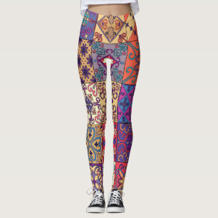 Legging Padrão do estilo Talavera dos Azulejos portugueses