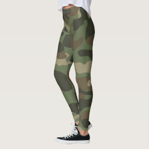 Legging Padrão do Exército Verde Camo de Camuflagem