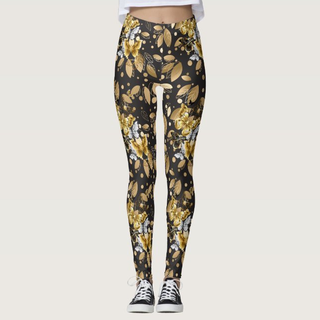 Legging Padrão do ouro 06.bw DGrey BG (Frente)