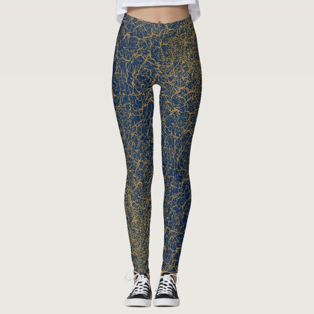 Legging Padrão do ouro 09.bw Dblue BG (Frente)
