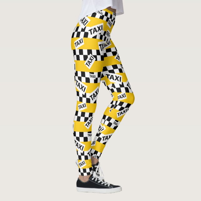 Legging Padrão do táxi amarelo de Nova York (Direita)