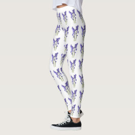 Legging Padrão do Tecido Bluebell.