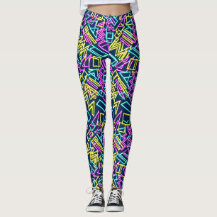 Legging Padrão do tubo luminoso luminoso.D Azul BG