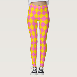 Legging Padrão do Verificador de Harlequin de Diamante Ama