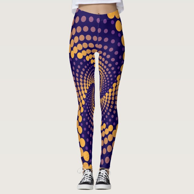 Legging Padrão do Vortex Espiral (Frente)