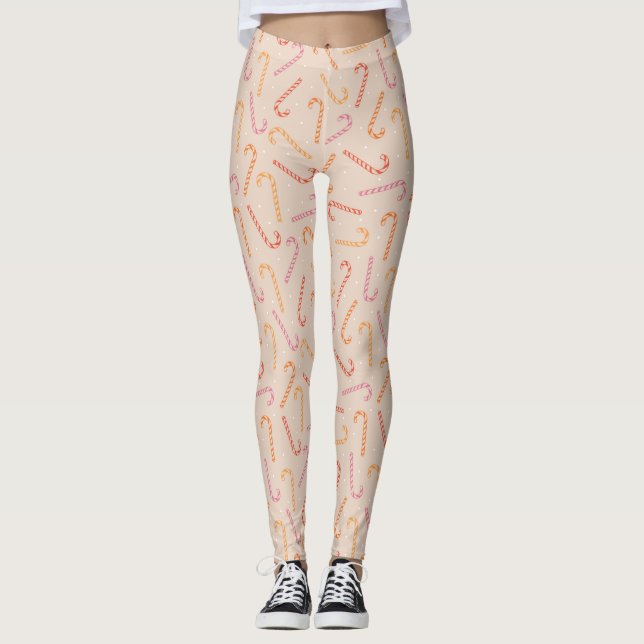 Legging Padrão doce de cana doce (Frente)