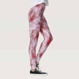 Legging Padrão Elegante de Abstrato Soft Fluffy Peles |