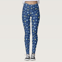 Padrão Espacial das Estrelas Retro 1960s Azul Geom