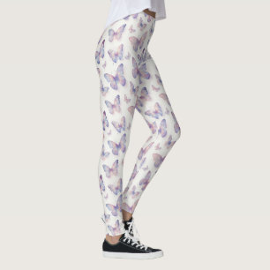 Legging Padrão Estético Sonhador Pastel Borboleta
