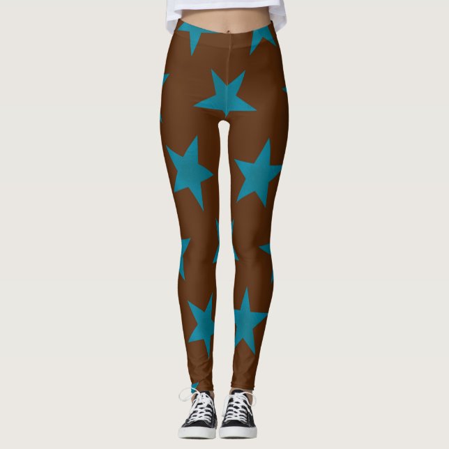 Legging Padrão Estrelas Douradas 16 (Frente)