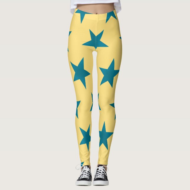 Legging Padrão Estrelas Douradas 18 (Frente)