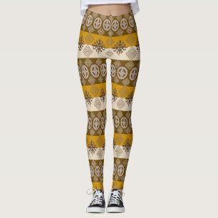 Legging Padrão étnico-africano com símbolos de Adinkra