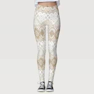 Legging Padrão Etnico Geométrico Tribal Floral Sem Costura