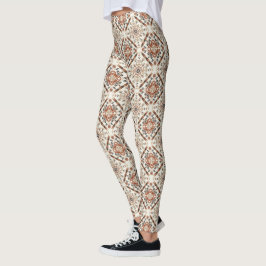 Legging Padrão Étnico Oriental Floral