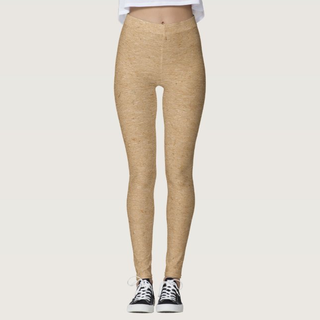 Legging Padrão Faux Tan Cork (Frente)