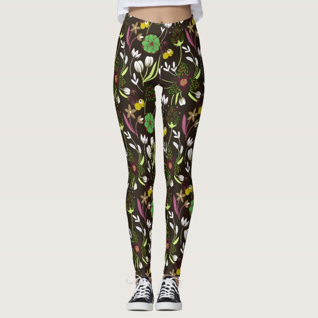 Legging Padrão Floral (Frente)