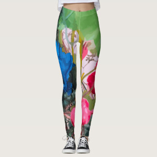 Legging Padrão Floral abstrato
