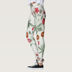 Legging Padrão Floral Animado flores coloridas