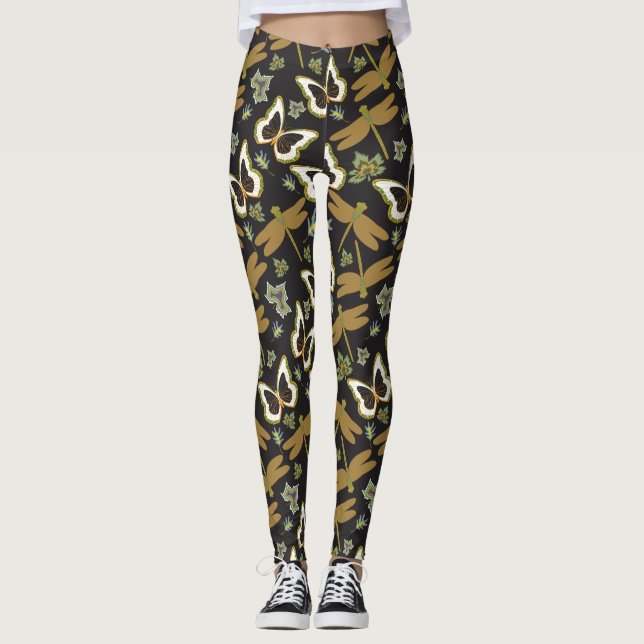 Legging Padrão Floral bonito (Frente)