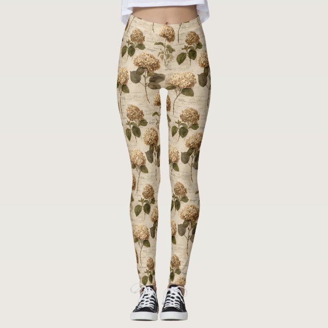Legging Padrão Floral Botânico Vintage (2) (Frente)