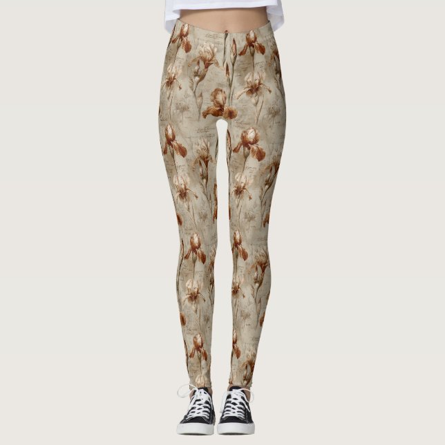 Legging Padrão Floral Botânico Vintage (5) (Frente)