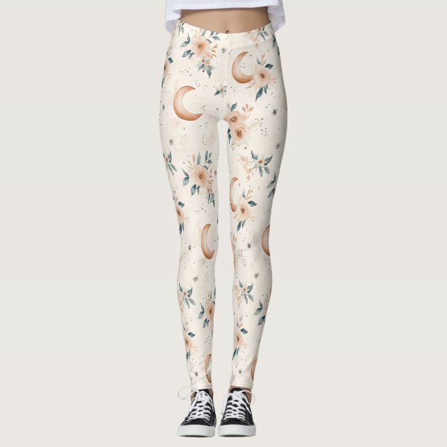 Legging Padrão Floral Celestial (1) (Frente)