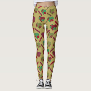 Legging Padrão Floral Colorido