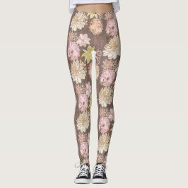Legging Padrão Floral de Asfalto Boho Rústico