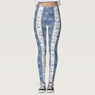 Legging Padrão Floral de Margarida Minimalista (3)