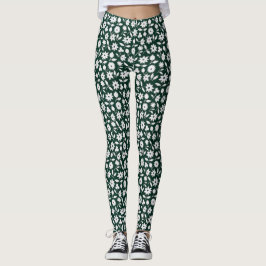 Legging Padrão Floral Denso Decorativo Vintage